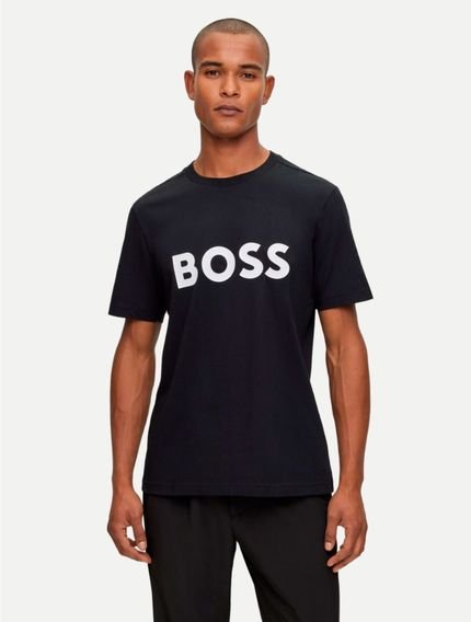 Camiseta Hugo Boss Regular Fit Tee 1 Preta - Marca Hugo Boss