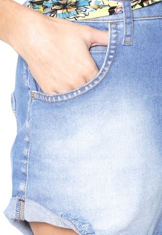 Short Jeans Triton com Lenço Azul