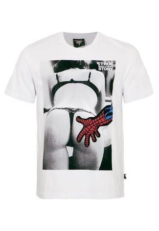 Homem Aranha - Camiseta Manga Longa 01486 Branco - Branco