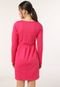 Vestido de Moletom FiveBlu Curto Liso Pink - Marca FiveBlu