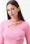 Blusa Only Recorte Rosa - Marca Only