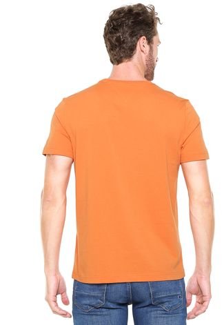 Camiseta Tommy Hilfiger Regular Fit Gola Redonda Laranja