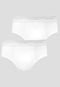 Kit 2pçs Cueca Calvin Klein Underwear Slip Logo Branca - Marca Calvin Klein Underwear