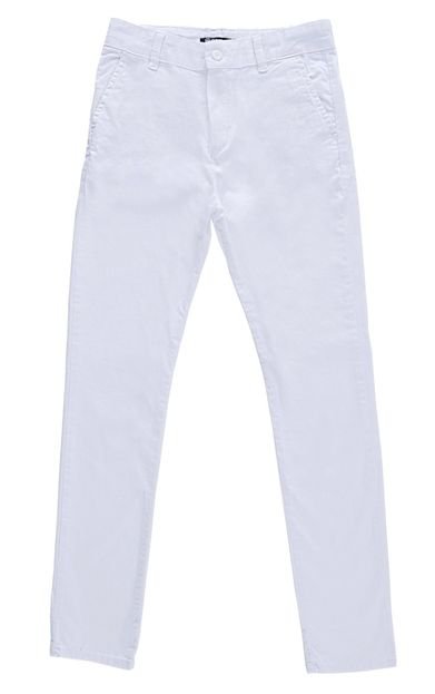 Calça Juvenil Menino Alfaiataria Branco - Marca Crawling
