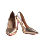 Scarpin Zariff Feminino Salto Fino 5085.10278 Ouro Incolor - Marca Zariff