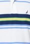 Camisa Polo Nautica Listras Branca/Azul - Marca Nautica
