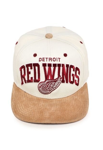 Boné Mitchell & Ness Snapback Cross Over Red Wings Bege - Marca Mitchell & Ness
