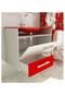Gabinete para Banheiro 80 cm com 2 Peças Linea 17 Branco e Vermelho Tomdo - Marca Tomdo