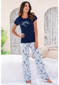 Pijama Conjunto Pantalon M-Corta Azul 12037