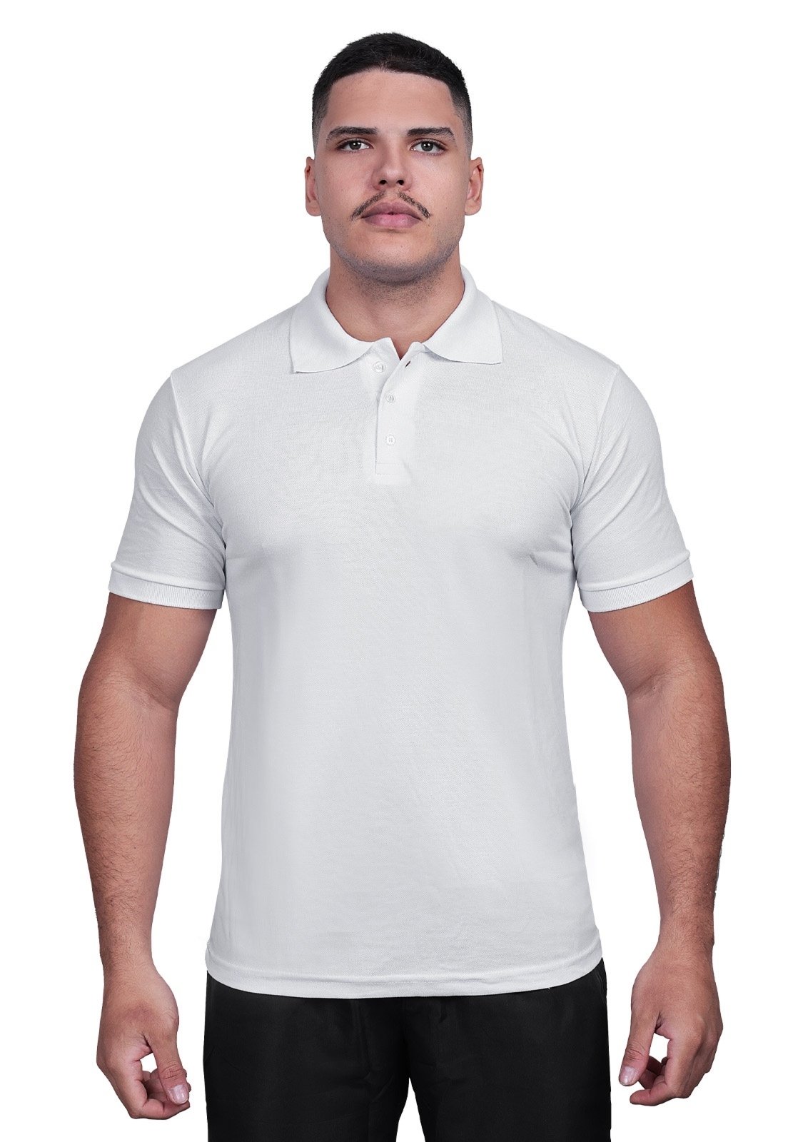 Camisa Polo Masculina Uniforme Camiseta Piquet Techmalhas Branco - Marca TECHMALHAS