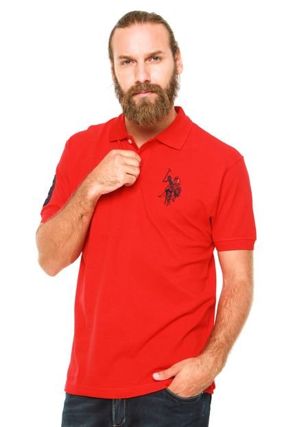 Camisa Polo U.S. Polo Logo Vermelha - Marca U.S. Polo