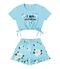 Conjunto Infantil Blusa Com Shorts Rovi Kids Azul - Marca Rovitex Kids