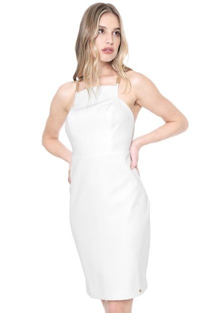 Vestido Carmim Curto Livia Off-white - Marca Carmim