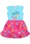 Vestido For Girl Baby Menina Azul/Rosa - Marca For Girl