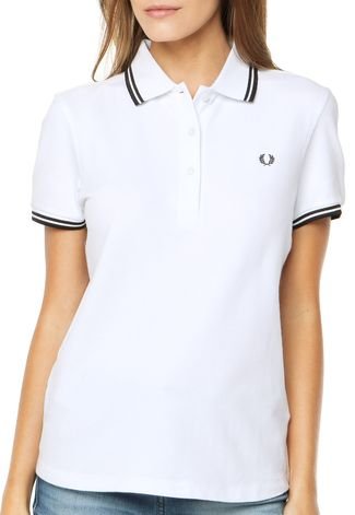 Camisa Polo Fred Perry TWIN Tipped Branca