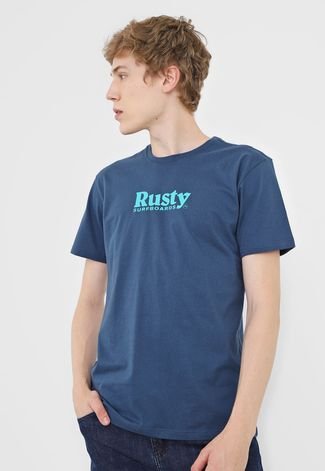 Camiseta Rusty Iconic Azul-Marinho