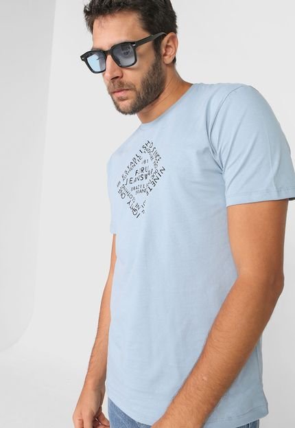 Camiseta Forum Lettering Azul - Marca Forum