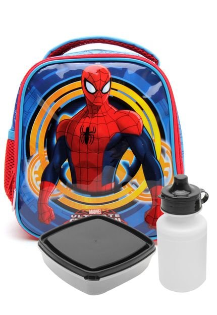 Lancheira Sestini Infantil Spider-Man 17X  Azul/Vermelha - Marca Sestini