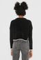 Blusa Cropped Tricot Only Lisa Preta - Marca Only