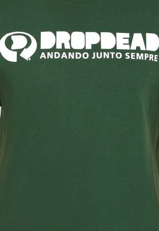 Camiseta Drop Dead Logo Slogan Verde