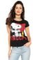 Camiseta FiveBlu Snoopy Preta - Marca FiveBlu