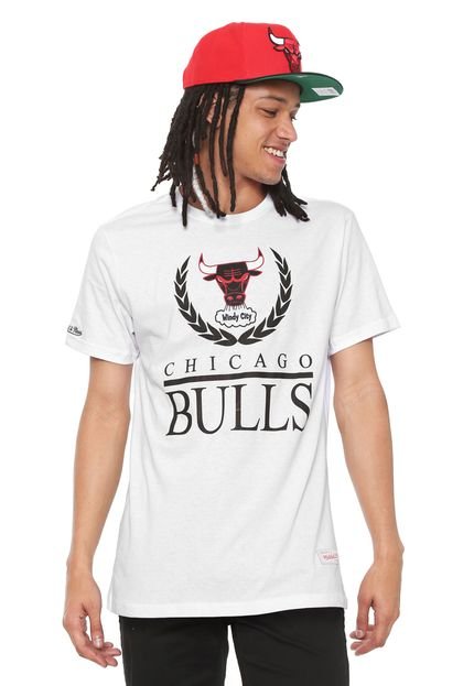 Camiseta Mitchell & Ness Chicago Bulls Branca - Marca Mitchell & Ness