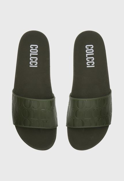 Chinelo Slide Colcci Logo Verde - Marca Colcci