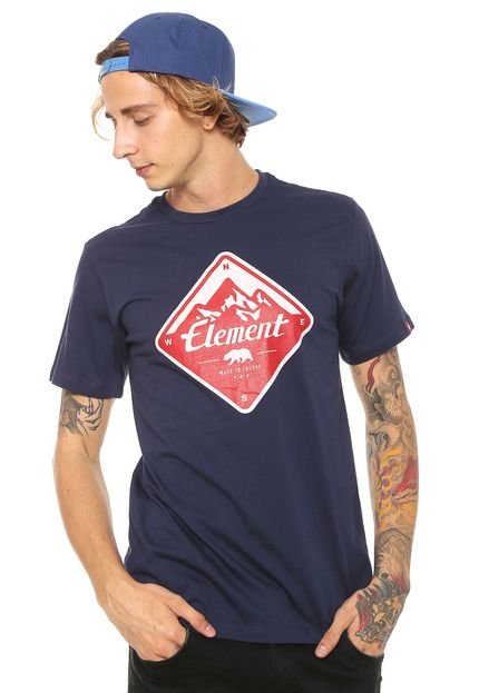 Camiseta Element Route Azul-marinho - Marca Element