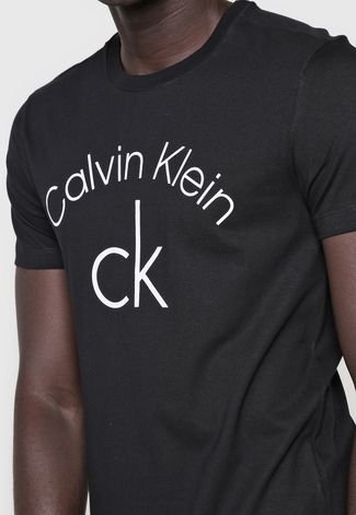 Camiseta Calvin Klein Logo Preta - Compre Agora