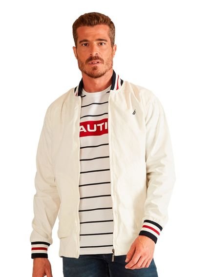 Jaqueta Nautica Masculina Sarja Tipped Off-White - Marca Nautica