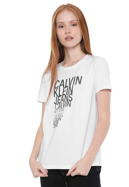 Camiseta Calvin Klein Jeans Letters Branca - Marca Calvin Klein Jeans