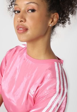 Vestido adidas originals outlet curto tee trefoil rosa