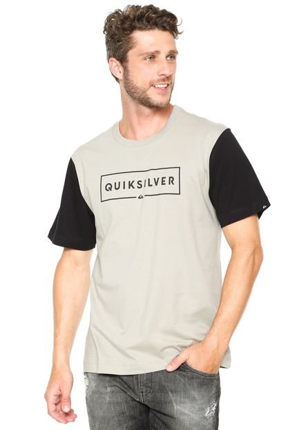 Camiseta Quiksilver Logo Cinza/Preta - Marca Quiksilver