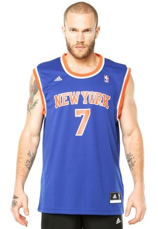 Regata adidas Knicks Road Carmelo NBA New York 5 Azul - Compre