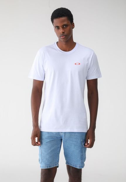 Camiseta Oakley Reta Logo Branca - Marca Oakley