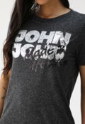 Vestido John John Curto Logo Metalizado Grafite - Marca John John