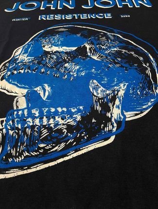 Camiseta John John Masculina Blue Skull Preta - Compre Agora