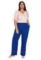 Calça Almaria Plus Size Pianeta Pantalona Azul Royal - Marca Almaria Plus Size