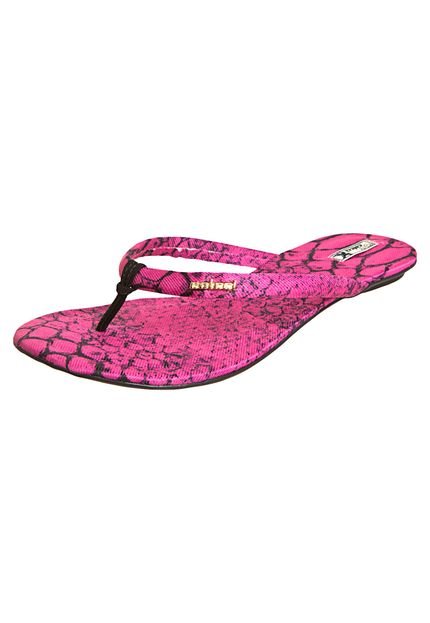 Rasteira Colcci Tecido Estampado Rosa - Marca Colcci