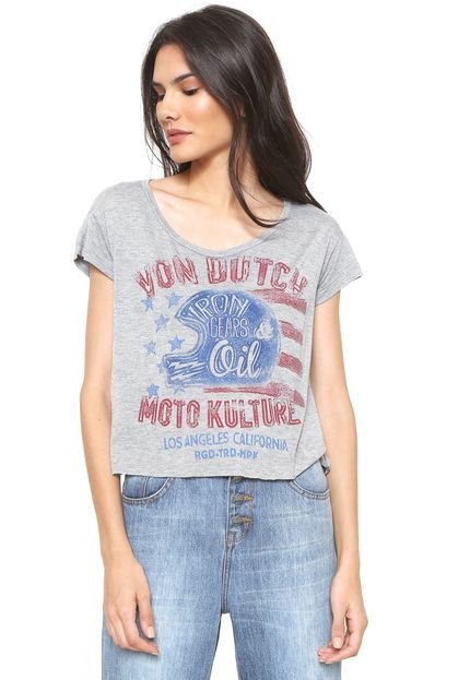 Camiseta Von Dutch Moto Kulture Cinza - Marca Von Dutch 