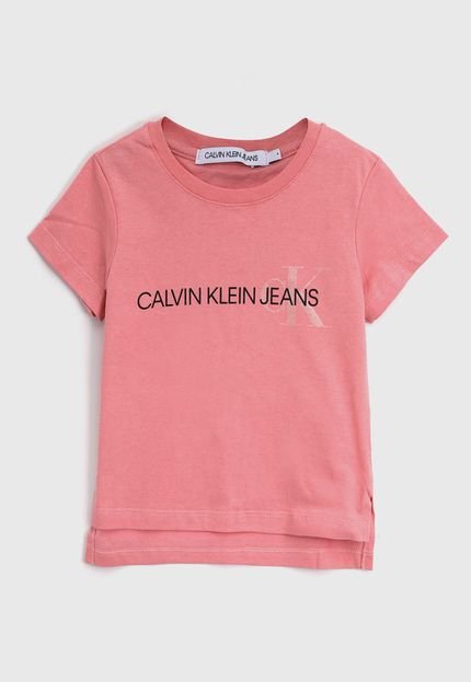 Blusa Calvin Klein Kids Infantil Logo Rosa - Marca Calvin Klein Kids