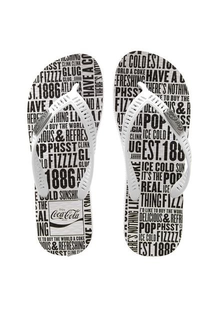Chinelo Coca Cola Shoes 1886 Branco - Marca Coca Cola