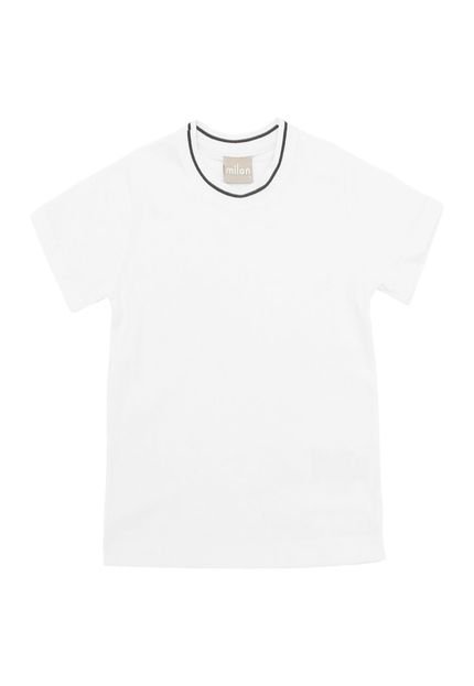 Camiseta Milon Menino Lisa Branca - Marca Milon