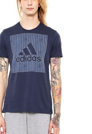 Camiseta adidas Performance Bos Knitted Azul-Marinho