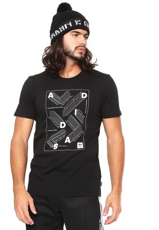 Camiseta adidas Skateboarding Estampada Preta