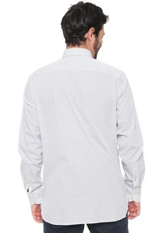 Camisa Tommy Hilfiger Reta Estampada Branca/Azul