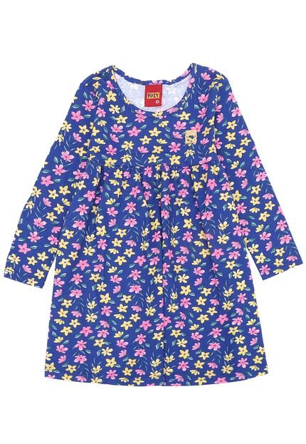 Vestido Kyly Infantil Floral Azul - Marca Kyly