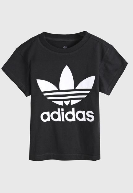 Camiseta Infantil adidas Originals Trefoil Preta - Marca adidas Originals