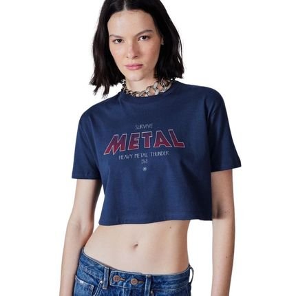 Camiseta Metal Ondemand Reversa Azul Marinho - Marca Reversa
