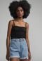 Regata Cropped Forever 21 Frazida Preta - Marca Forever 21